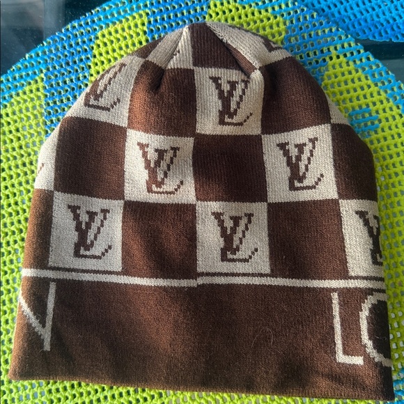Louis Vuitton Checkered Brown and Cream Hat - Picture 2 of 4